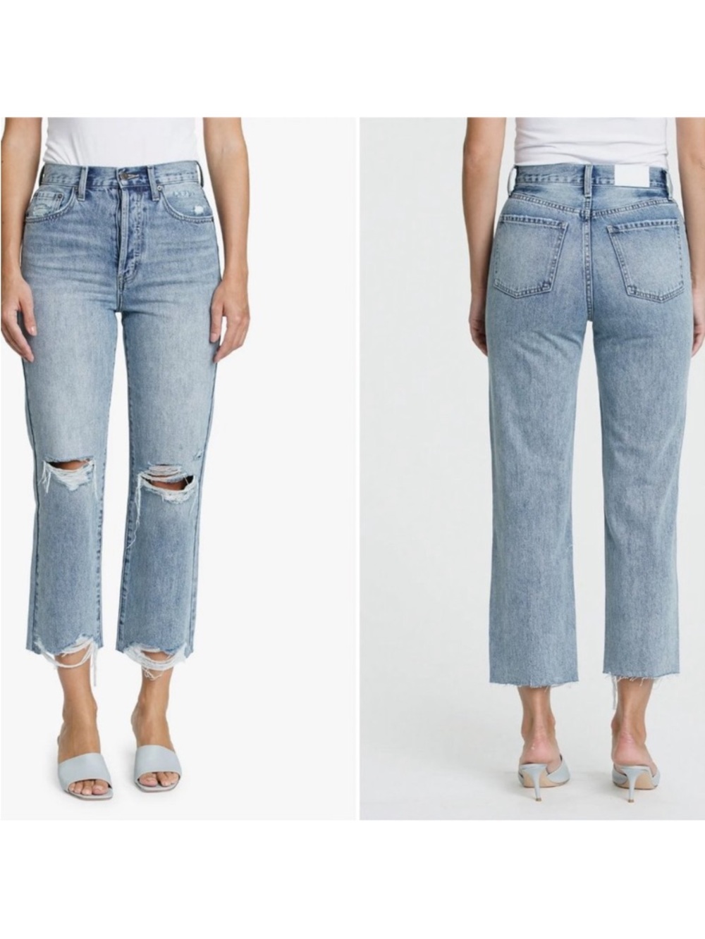 Pistola Cassie High Waist
Ripped Crop Straight Leg Jeans
Los Feliz - Picture 2 of 6